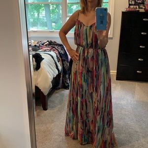 Jack colorful adjustable strap maxi dress size 6